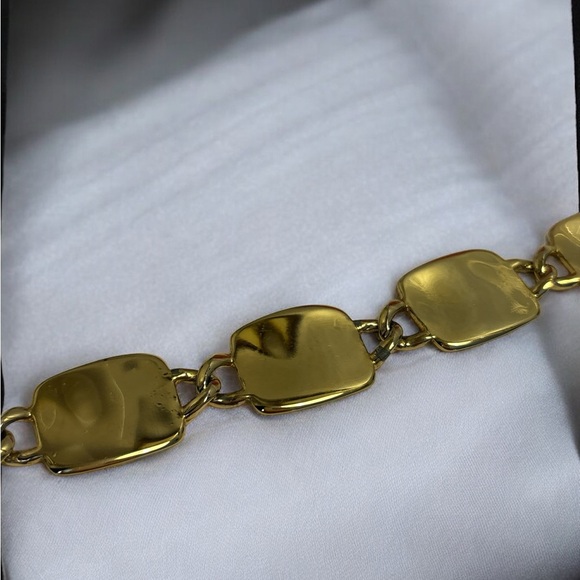 Vintage Anne Klein Gold Tone Panel Toggle Bracelet 7-1/2” - Picture 6 of 10